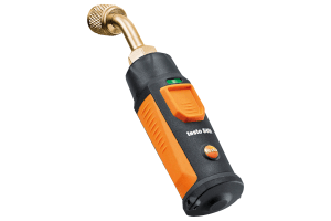 image of testo smart probe the best low loss HVAC pressure gage used measuring R22 refrigerant without having losing refrigerant
